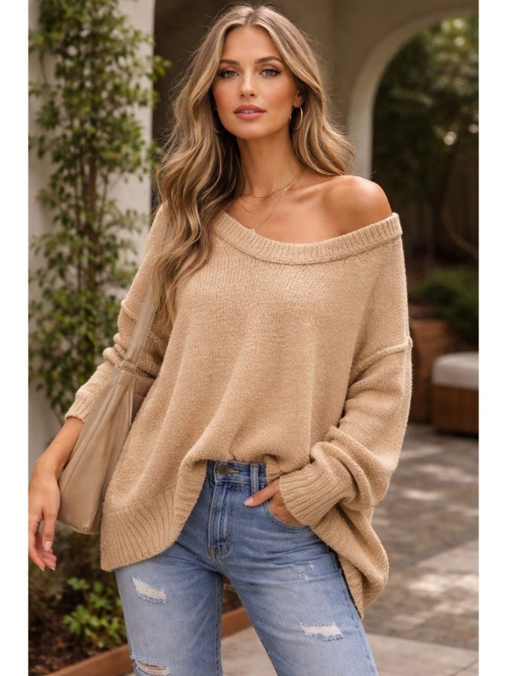 Free People Brookside Tunic Sweater Desert Camel. Size S Oversized Boho Casual